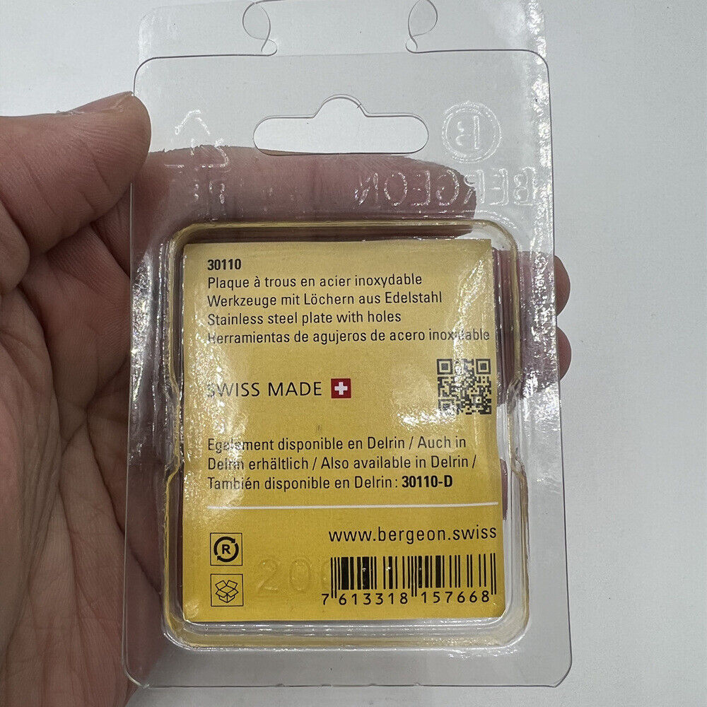 Bergeon 30110 precision metal tool for balance and hairspring adjustments in watch repair.