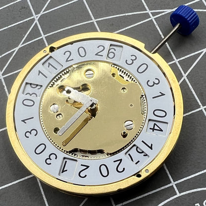 Swiss Ronda 5010B quartz watch movement with precise timekeeping for luxury watch repairs and upgrades.