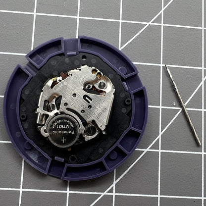Epson AS32A solar watch movement by Epson, featuring 3 hands and date window at 3 o'clock for precise timekeeping.