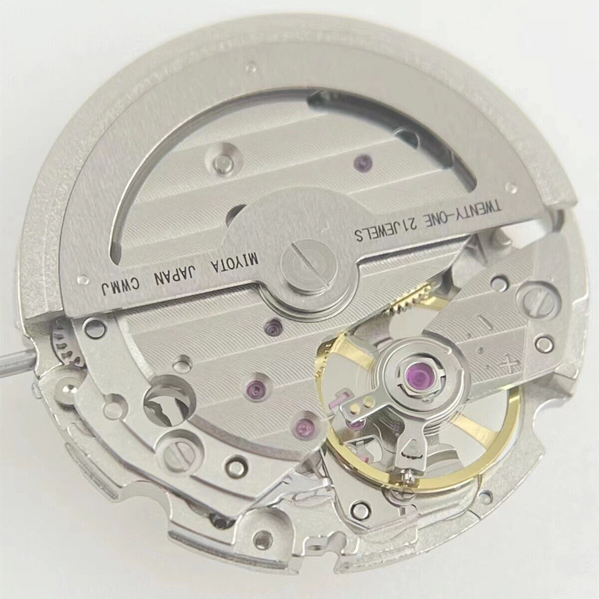 Miyota/Citizen 82S5 silver plated automatic watch movement for precise mechanical timekeeping