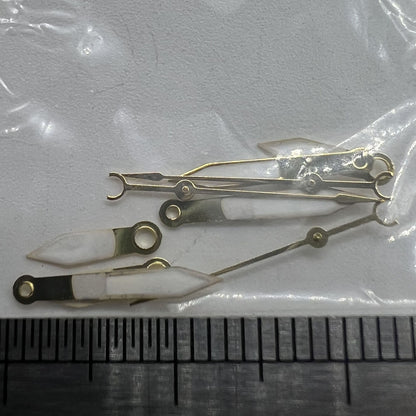 Aiguilles de montre 12 mm, garniture dorée, luminescentes vertes, pour mouvement à quartz Hattori Epson PC32