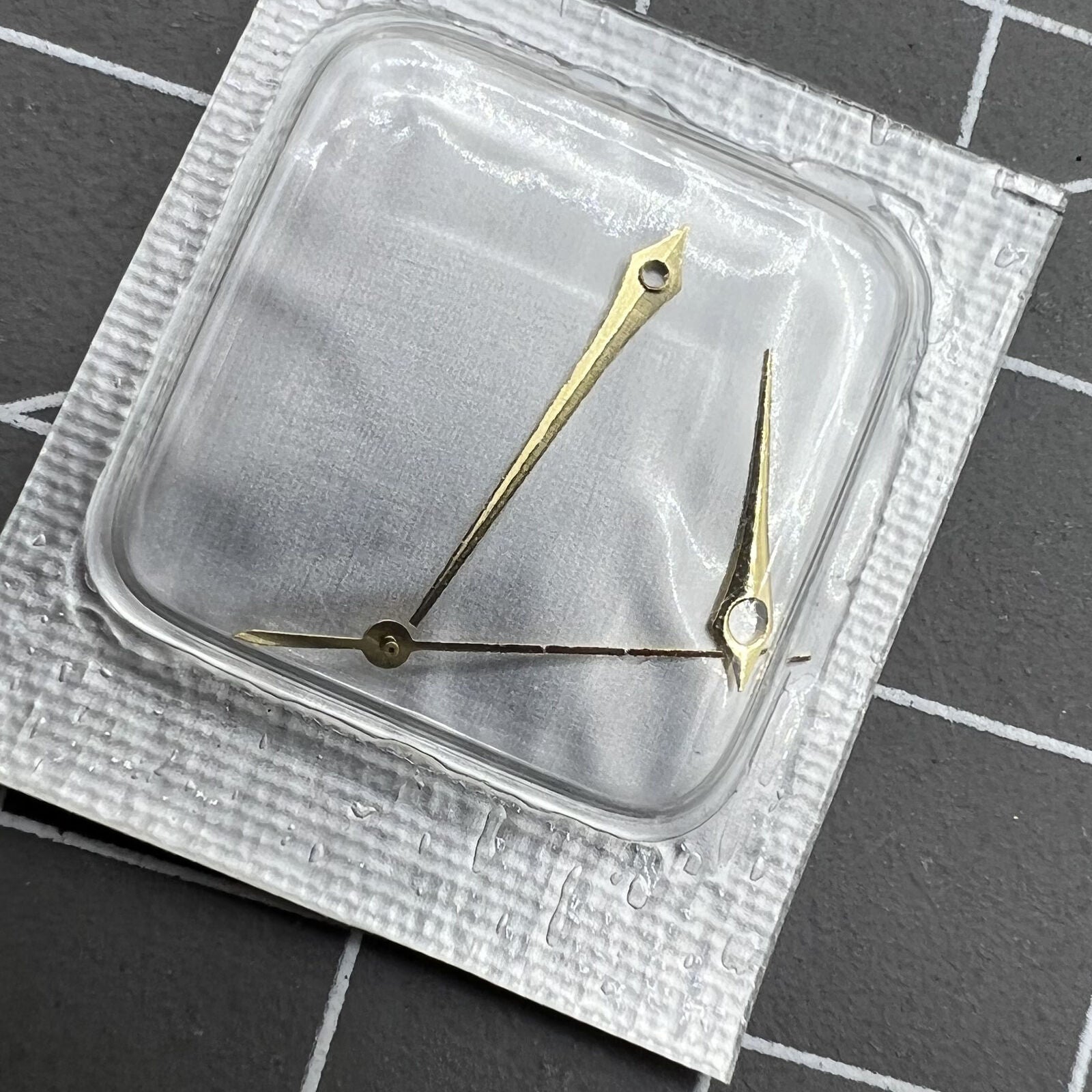 Golden set of watch hands for Miyota 2035 movement, lengths 14mm, 13mm, 10mm, precise fit.