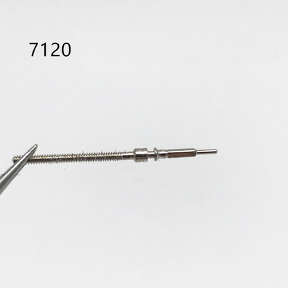 Generic watch winding stem for Shanghai 7120 movement, compatible with multiple watch models, durable and precise.