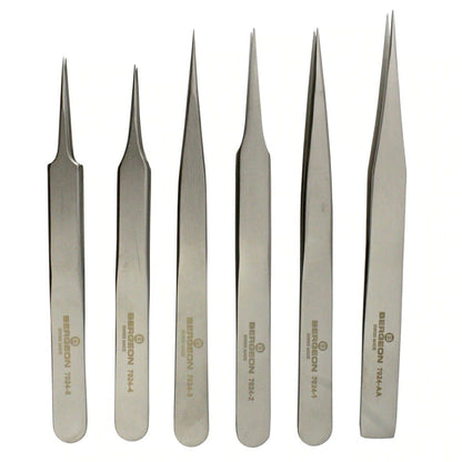 Individual Bergeon 7024 Non-Magnetic Tweezers Stainless Steel Tweezers