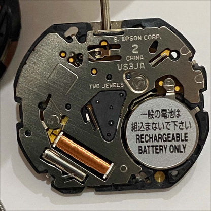 Japanisches VS3JA Quartz Uhrwerk, Eco Drive Solar betrieben, langlebig und pr�zise f�r Uhrenreparaturen.