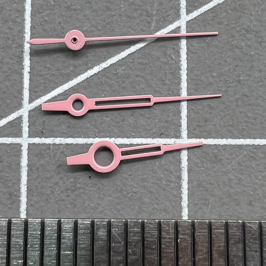 Aiguilles de montre creuses peintes en rose de 12 mm pour mouvement Miyota 2035 2115 2105 2305 