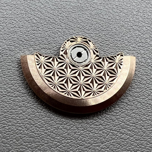 Rotor oscillant à motif de feux d'artifice rose doré pour NH34, NH35, NH36, NH38