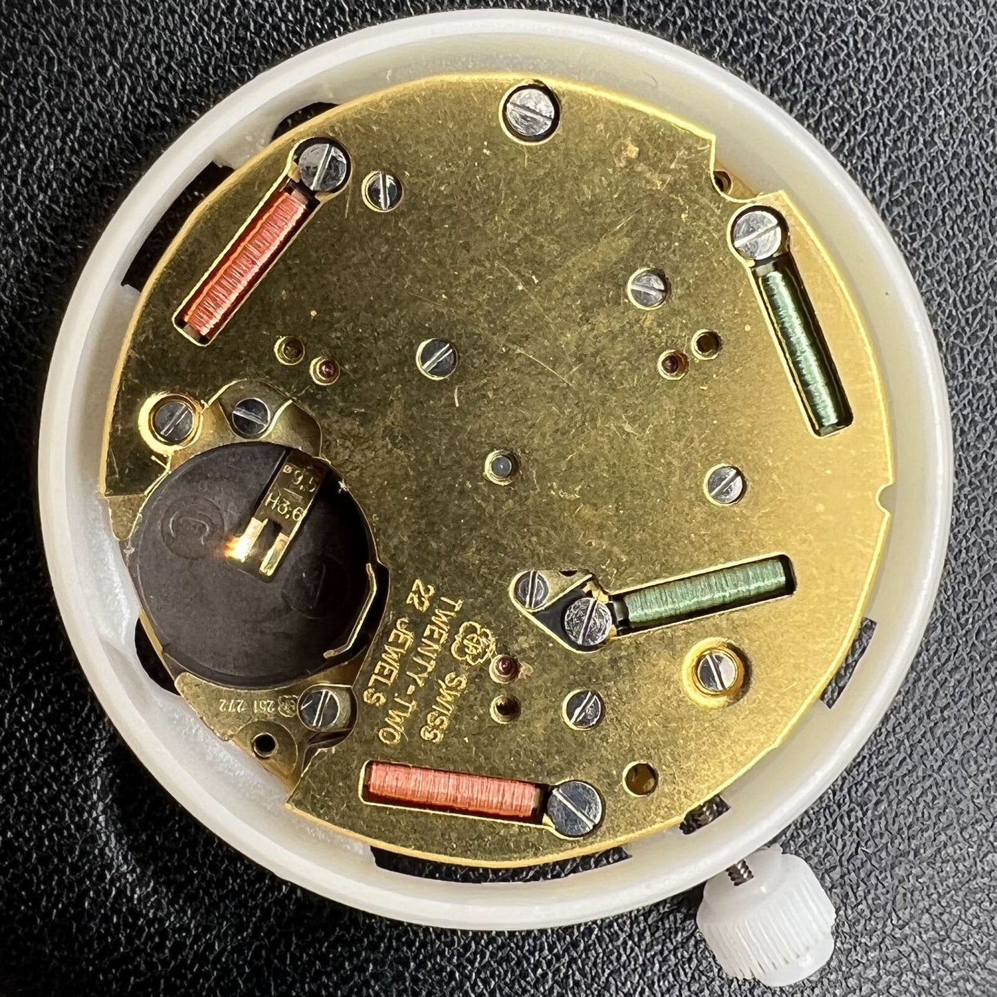 Swiss Made ETA251.272 quartz watch movement with date display at 4 o'clock by ETA brand.