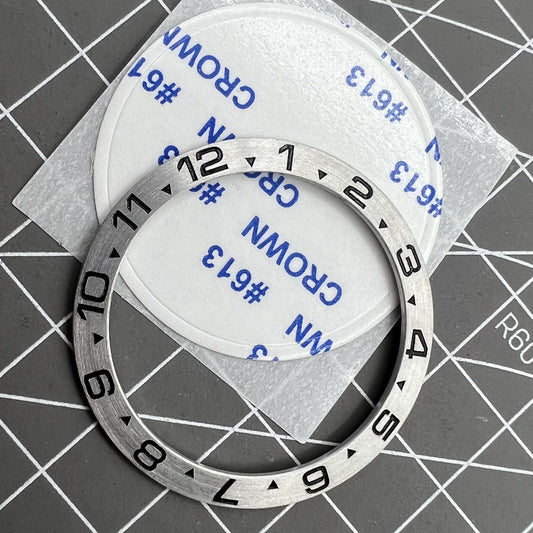 38 mm * 30,6 mm GMT-Aluminiumlünette, abgeschrägter Ring für mechanische GMT-40-mm-Uhr