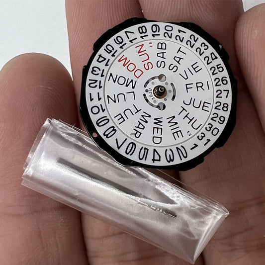 Hattori Epson TMI PC33 quartz watch movement, precision Japanese craftsmanship for reliable timekeeping.