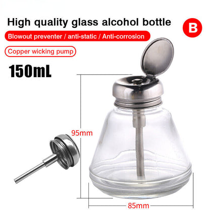 150ml Press-type Glass Alcohol Bottle Anti-static Watch Phone Repair Tool