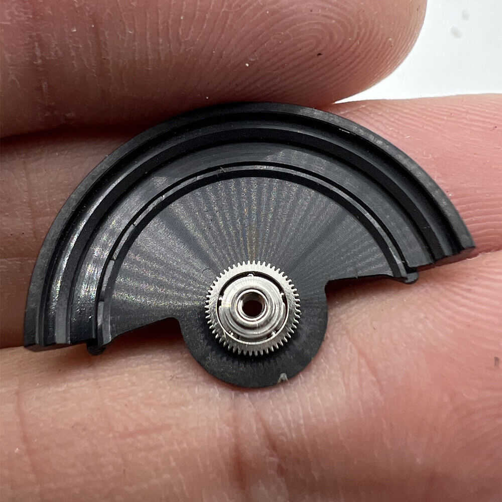 Black Line Wave carved rotor weight for Miyota NH35 NH36, precision watch accessory.
