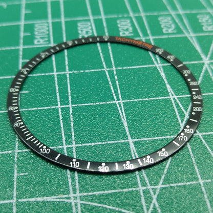 Großhandel Uhr Lünette Aluminium Legierung Schwarz Ring + Weiß Schrift für Omega Speedmaster 