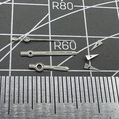 Aiguilles de montre 12,5 mm, garniture argentée, luminescentes vertes, pour Miyota OS10, OS20, OS22, OS60, OS80