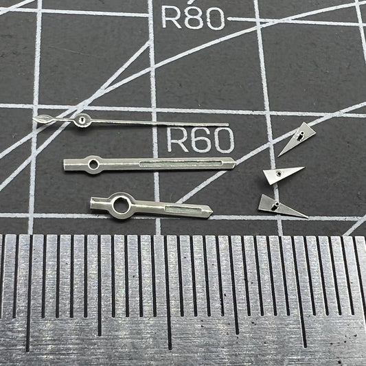12,5 mm Uhrzeiger, silberner Rand, grüne Leuchtmasse für Miyota OS10 OS20 OS22 OS60 OS80