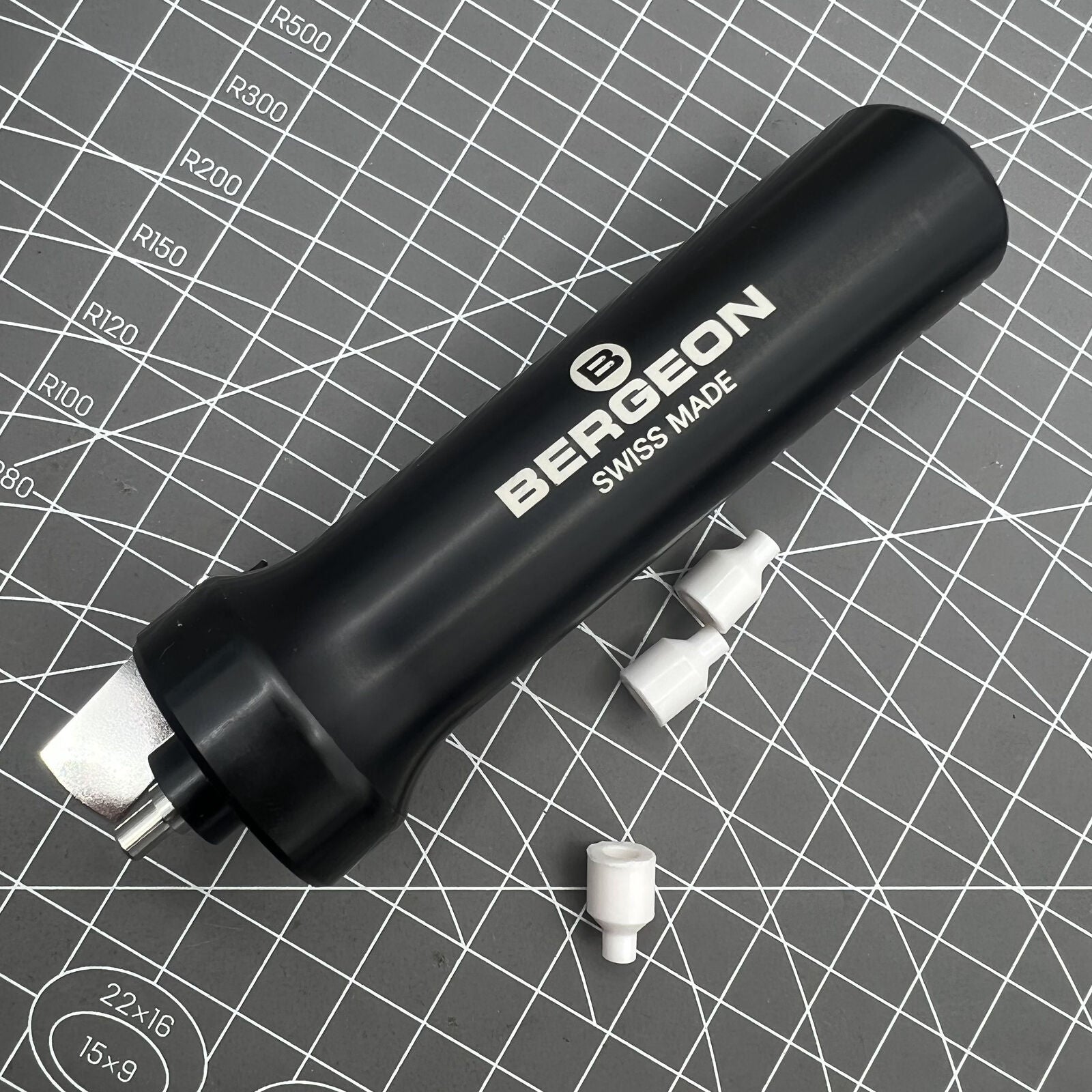 Swiss Bergeon 5011 watch case pump tool for removing glass from monobloc cases, precision watch repair accessory