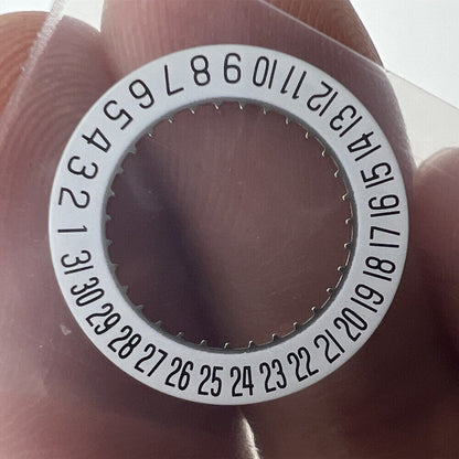 White date disk wheel showing date at 6 o'clock for ETA F04.111 watch movement, precision fit.