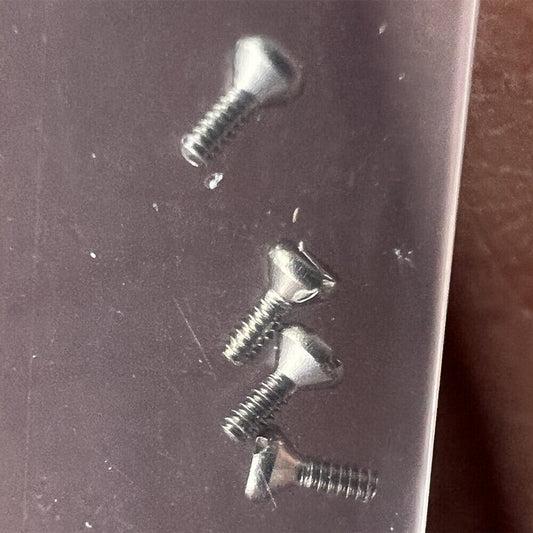 Watch case cushion mount screws for Miyota 8215 8200 movement - durable watch repair parts.