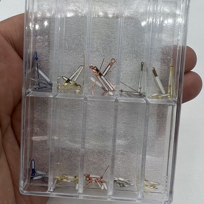 1. Precision quartz watch hands set for VX series movement, includes small, minute, and hour hands.  