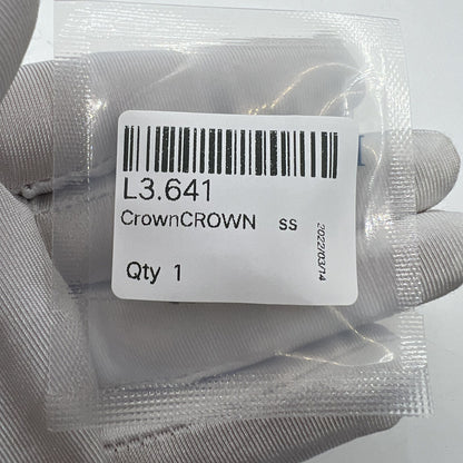 Silver 6x4.5mm watch crown replacement for Conquest L3.641.4 by Generic, precision fit accessory.