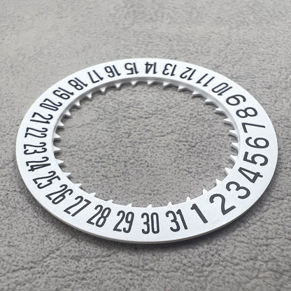 2 PIECES White Date Disk Wheel Date Wheel Date At 6 Fit for Movement NH35 NH36