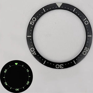 40.3/32.8mm C3/BGW9 Green/Blue Lume Diving Flat Watch Bezel Insert Watch Part