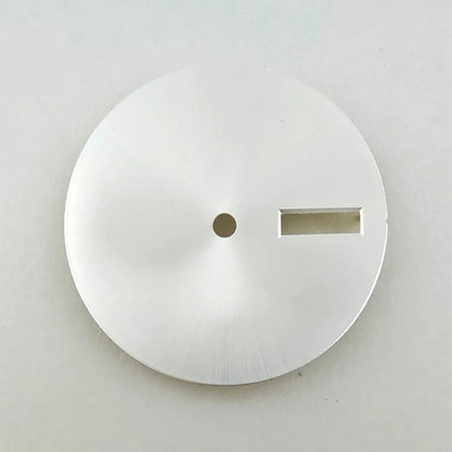 28.5mm solid color metal watch dial, compatible with NH36 movement, no lume.