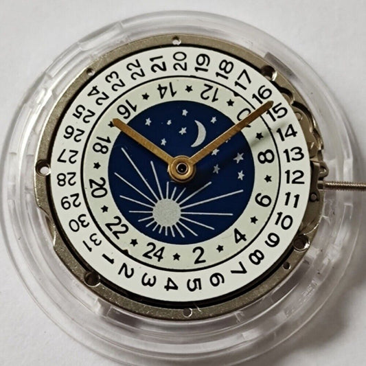 Mouvement mécanique Shanghai Double fuseau horaire GMT 3 aiguilles Calendrier simple