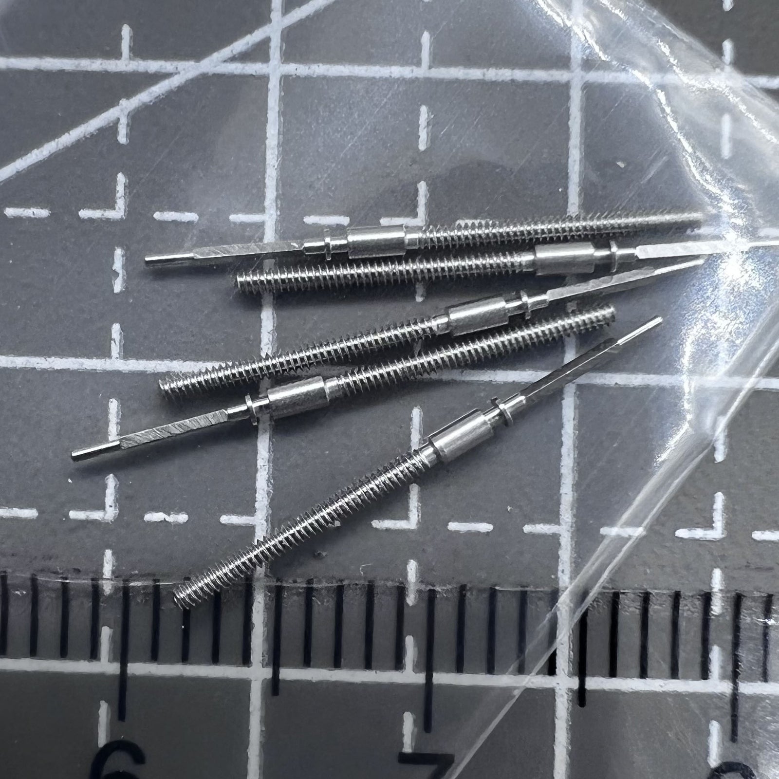 Replacement winding stem pins for Ronda movements 1002, 1012, 1017, 1004 - precise watch accessory.