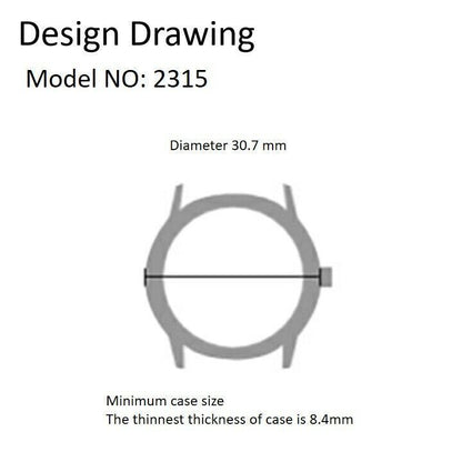 Miyota 2315 Japan Quartz Movement Date at 3