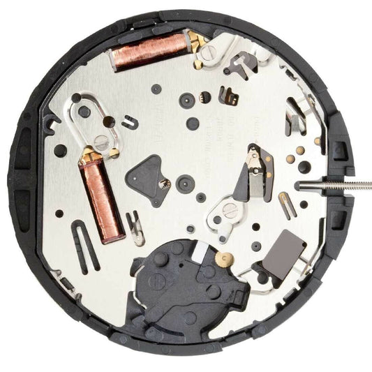 Hattori Epson TMI VR42A solar quartz watch movement, Japan-made for accurate timekeeping.