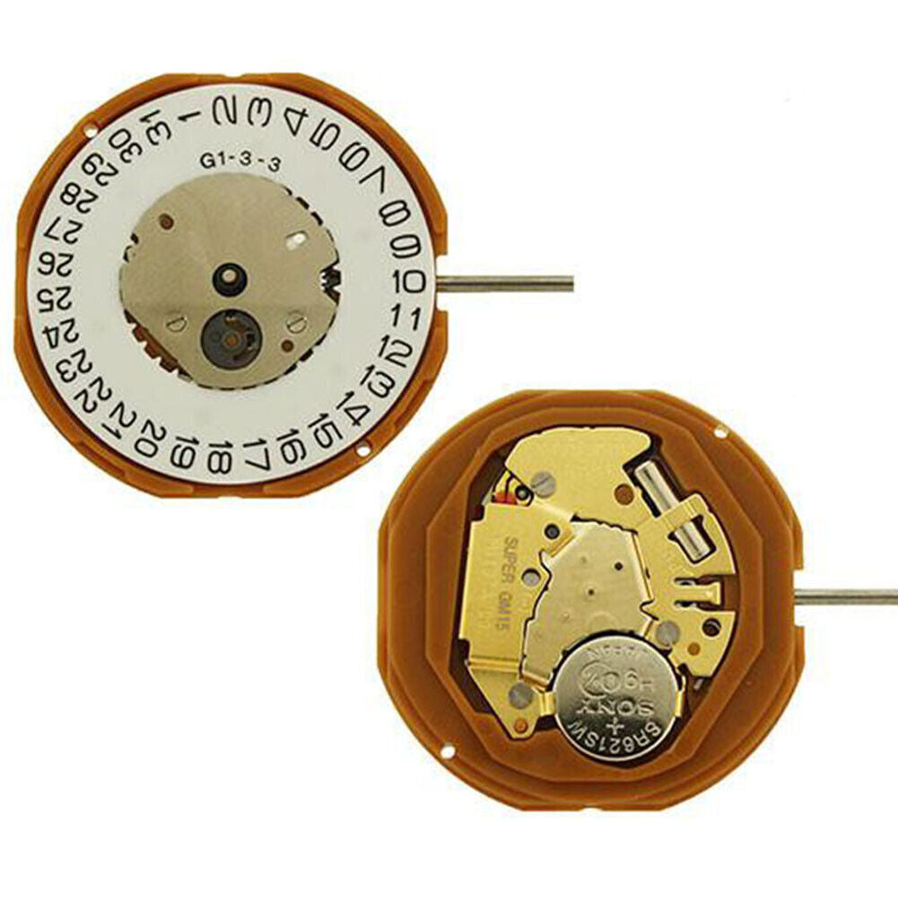 Miyota GM15 Japan Quartz Movement Date at 6
