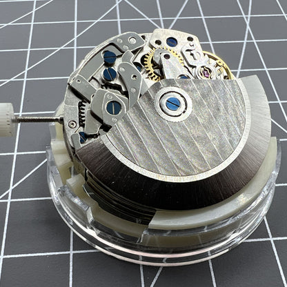 Asian 7750 automatic chronograph watch movement with single calendar, precise ETA 7750 mechanism.