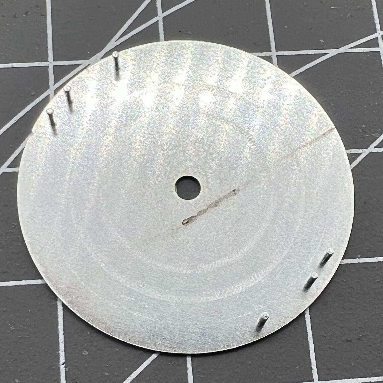 Skype Blue 28.5mm watch dial for NH35 movement with shiny finish, no calendar, premium C1 part