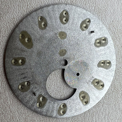 Dunkelgrünes 35mm Cocktail Zifferblatt Silber für NH39 Taucheruhr