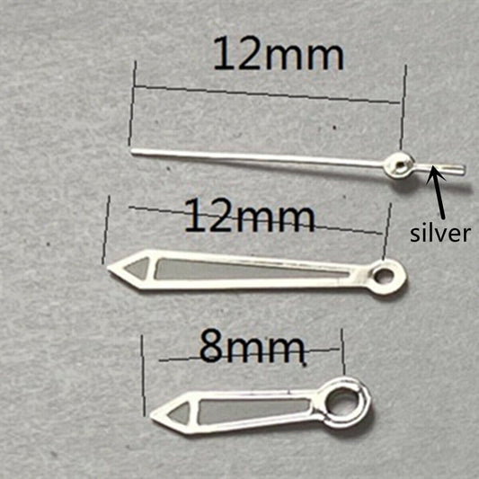 Aiguilles de montre lumineuses vertes en forme de flèche de 12 mm pour Miyota 2315 2035 2036 2115 2305