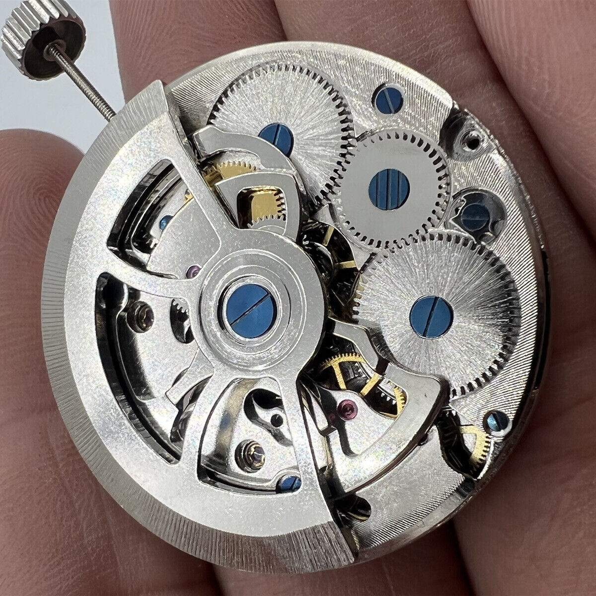 Asian Double Balance Wheel watch with Big Date at 12, automatic mechanical movement TL3303.
