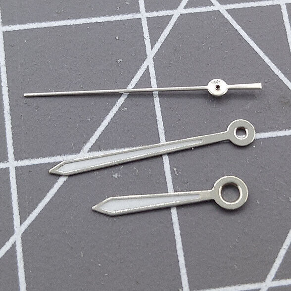 Arrow shape silver-trimmed 13mm watch hands for Miyota 2315 and 2035 movements by Arrow.