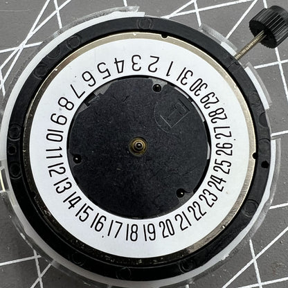 Genuine V8 ETA G10.711 Swiss quartz watch movement with multifunctional date at 6 o'clock.