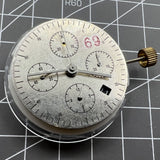 Asia Made 7750 Black Single Calendar Mechanical Movement Small Second@3@6@9