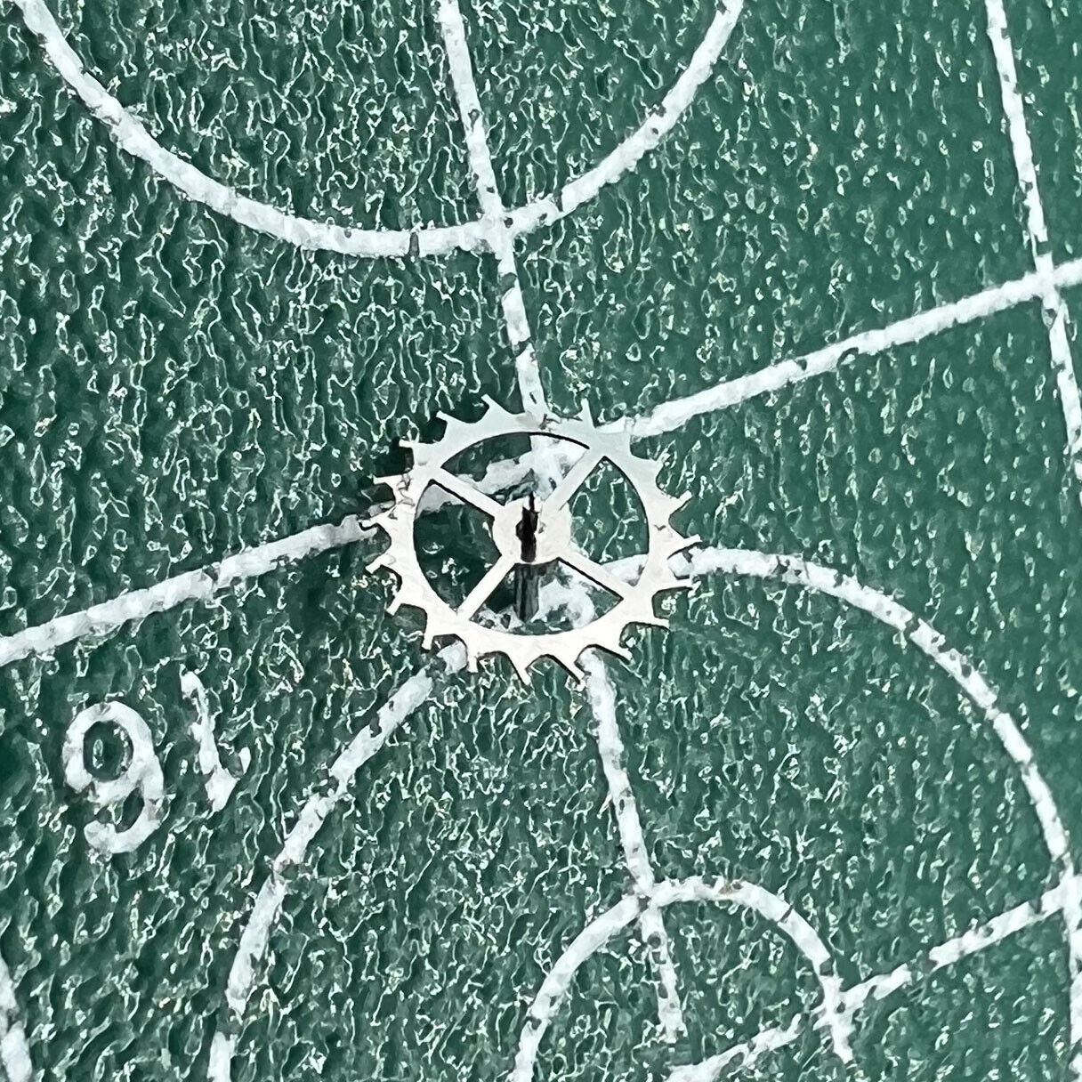 Escape wheel for Dandong 7750 movement, precision watch part for repair and replacement.