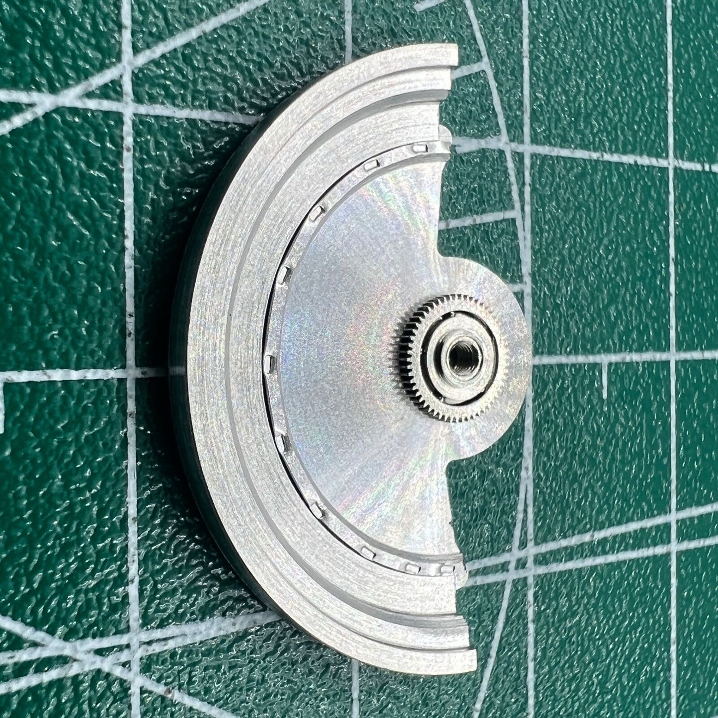 Masse oscillante à rotor sculpté en argent pour mouvement Miyota NH35 NH36