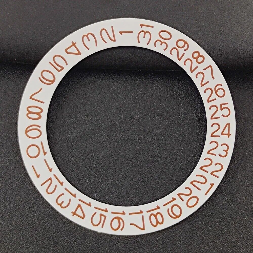 Orange date disk overlay for NH35 NH36 watch movements, boosting customization options.