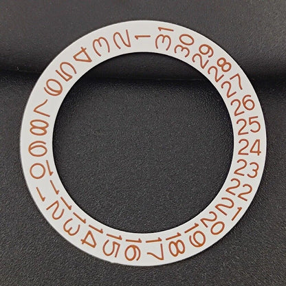 Orange date disk overlay for NH35 NH36 watch movements, boosting customization options.