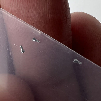 Set of 3 RLX 3135 hairspring bridle screws for accurate watch movement repair by RLX.