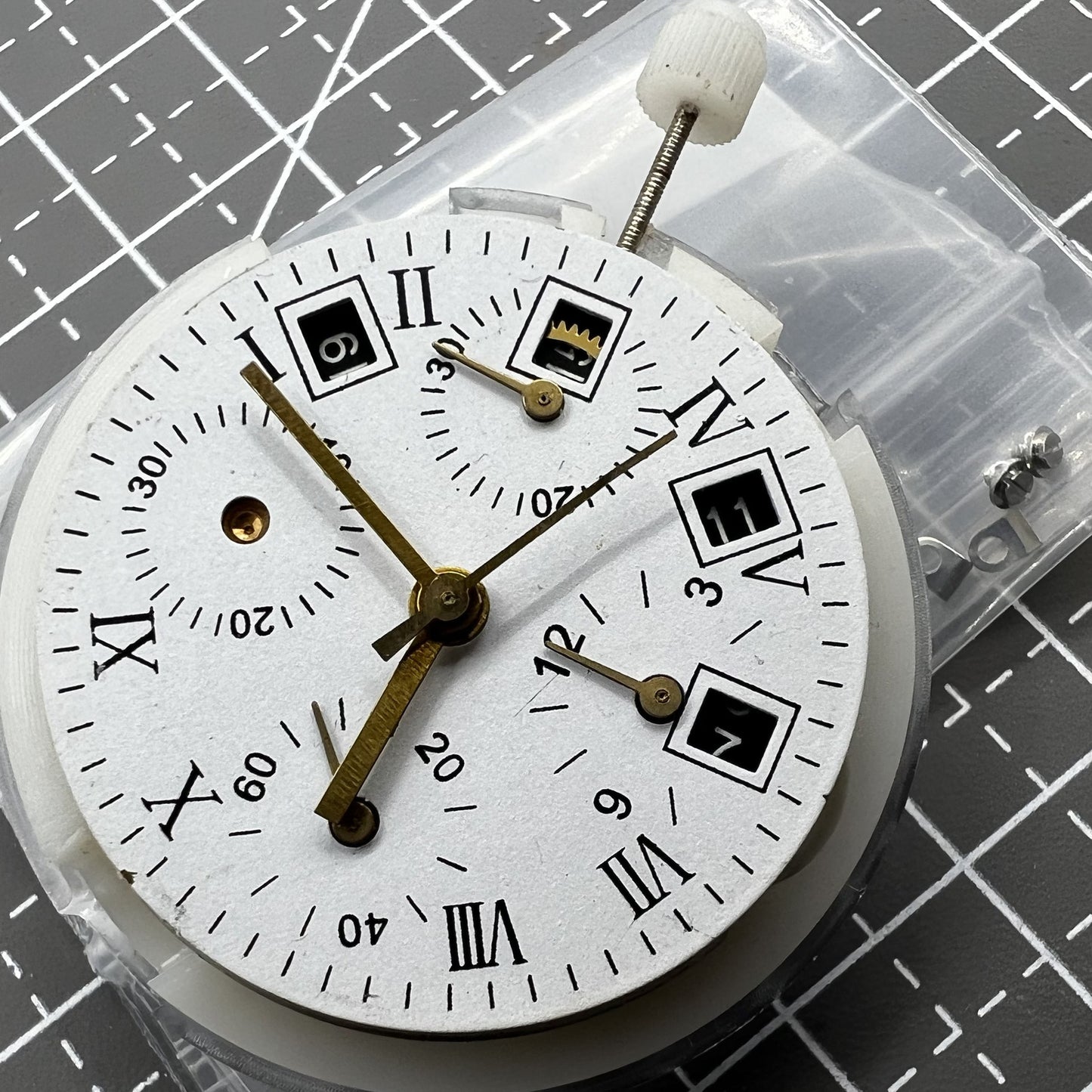 Automatik Chronograph Werk ETA 7750 Einfache Kalender Konfiguration