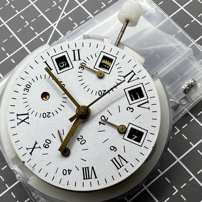 Automatik Chronograph Werk ETA 7750 Einfache Kalender Konfiguration