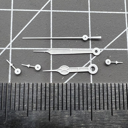 16mm white trim green luminous watch hands for Miyota OS10 OS20 OS60 OS80, precise accessory.