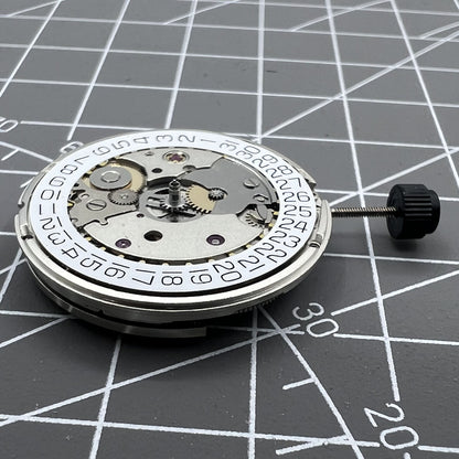 Silver SW200-1 automatic watch movement by ETA, high-precision mechanical replacement for watch repair and customization.