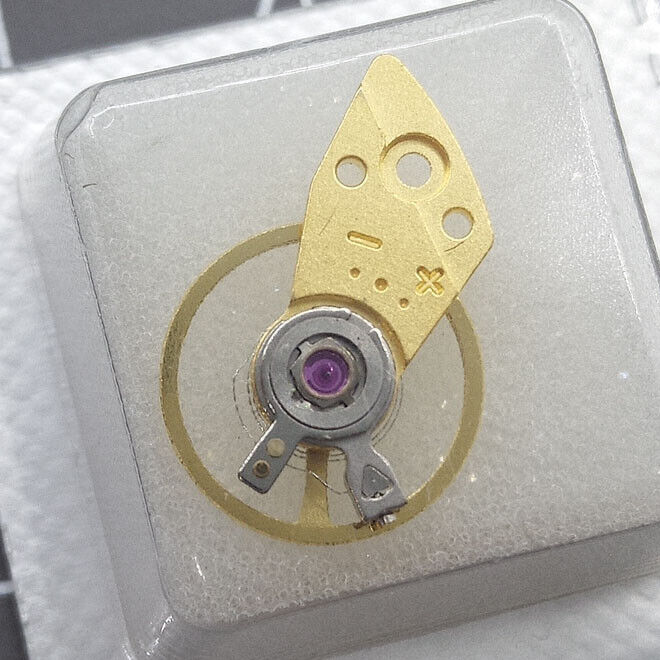 Golden Complete Balance Wheel with Splint, Miyota 8205 precision watch part ensuring smooth and accurate timekeeping.